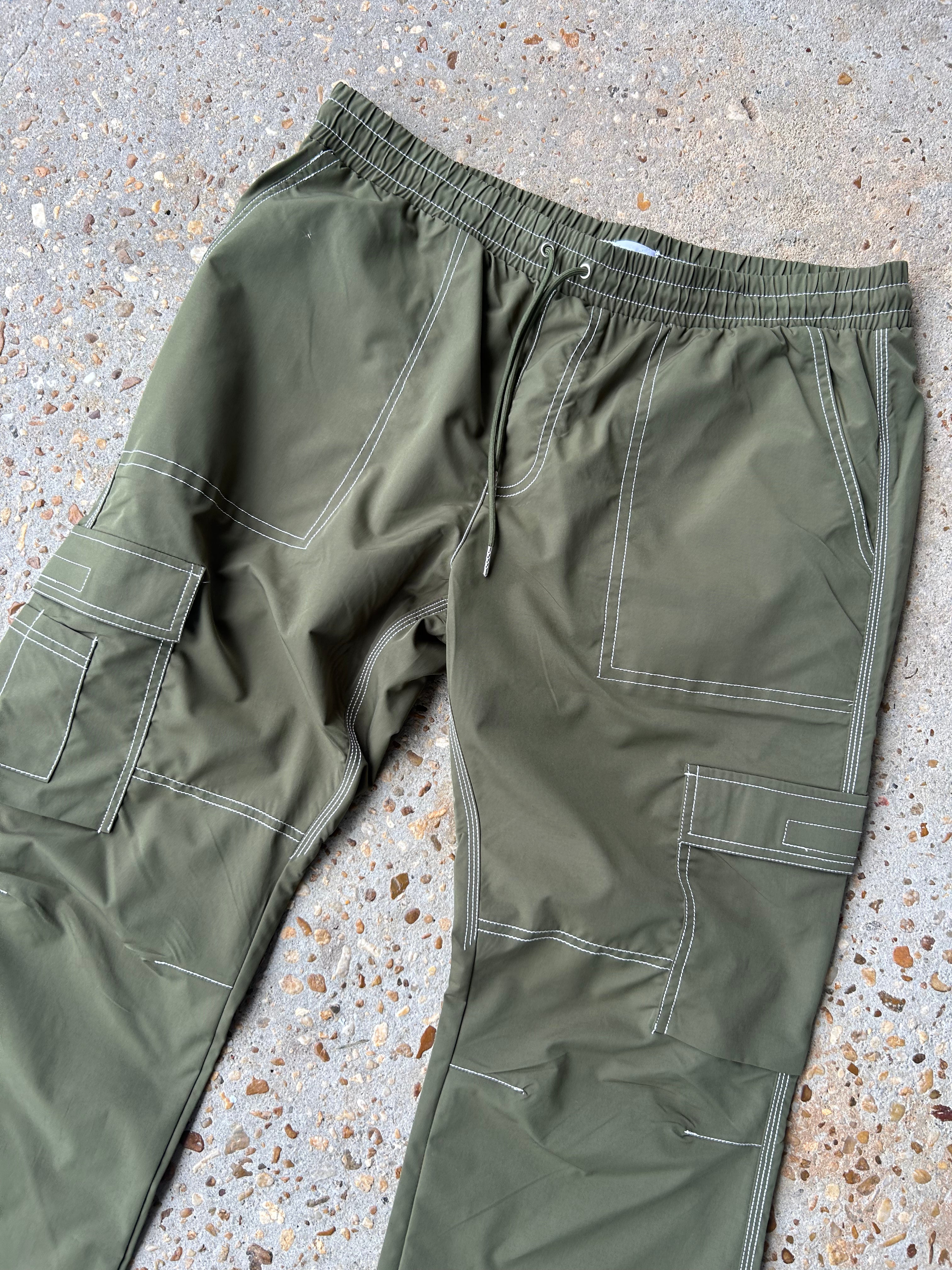 EPTM Cargo Flare Pants Olive Green