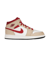 Jordan 1 Mid Cream/Red