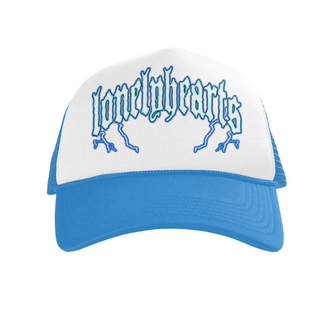 Lonely Hearts Club Blue/White Lightning Trucker Hat