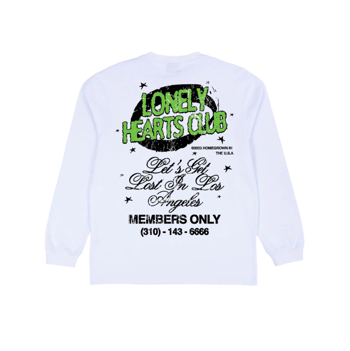 Lonely Hearts Club Lost In LA Long-sleeve Tee White