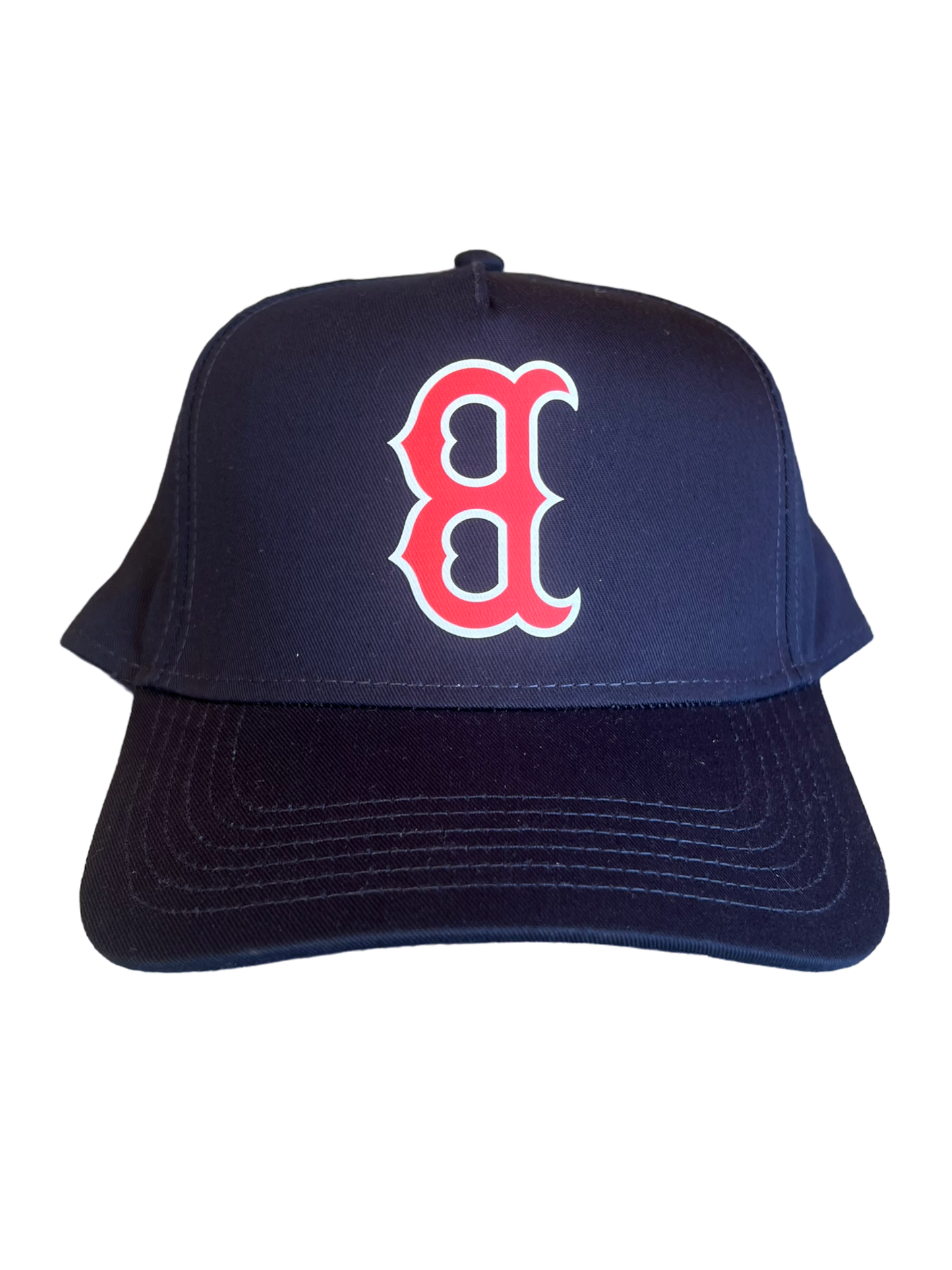 Boston Navy/Red Upside Down Logo Hat OS Fits All