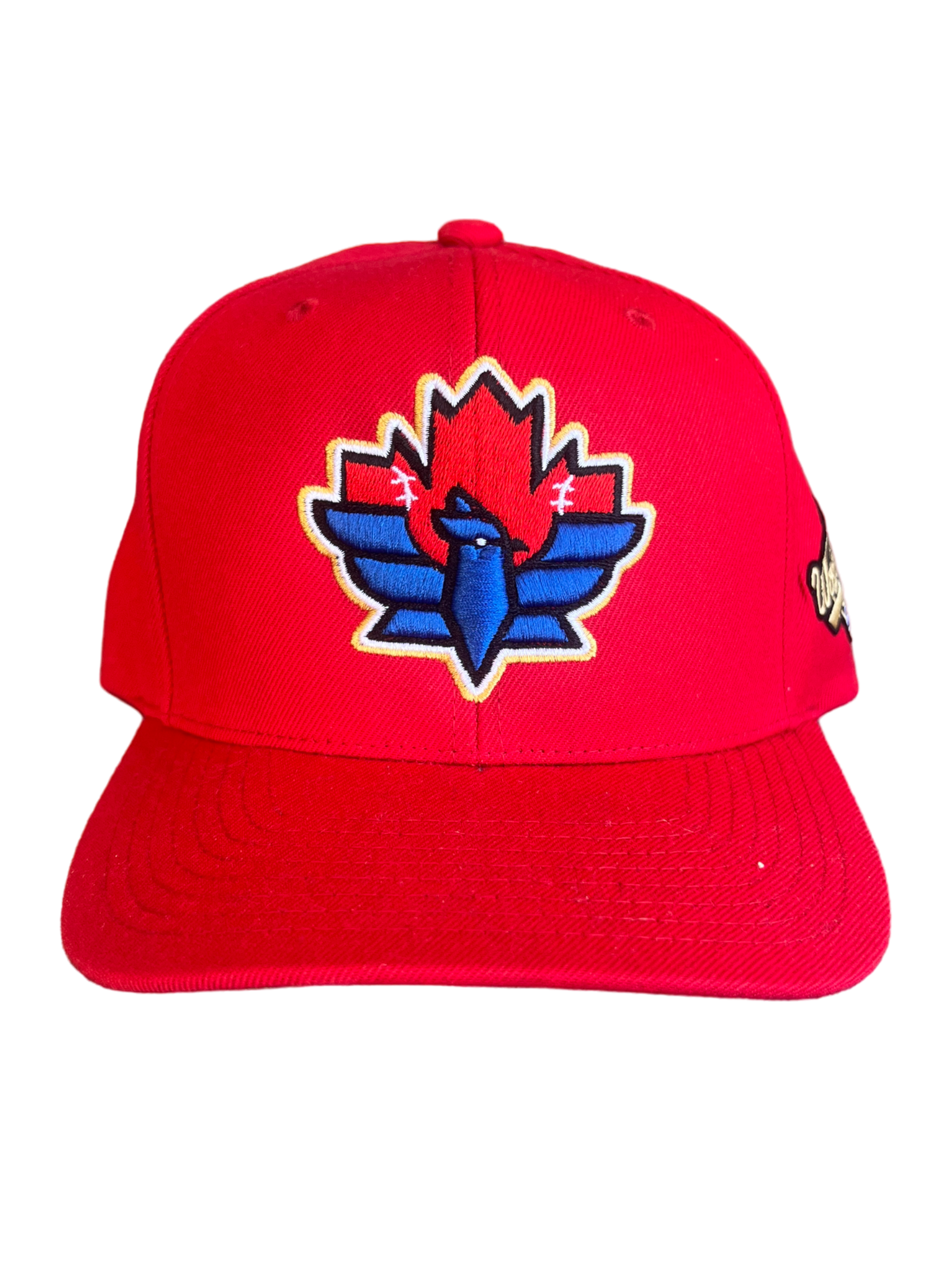 Red World Series Leaf Blue Snap Back Hat OS Fits All